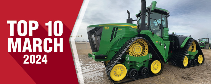 Steffes Top 10 Agriculture Equipment Sold in March