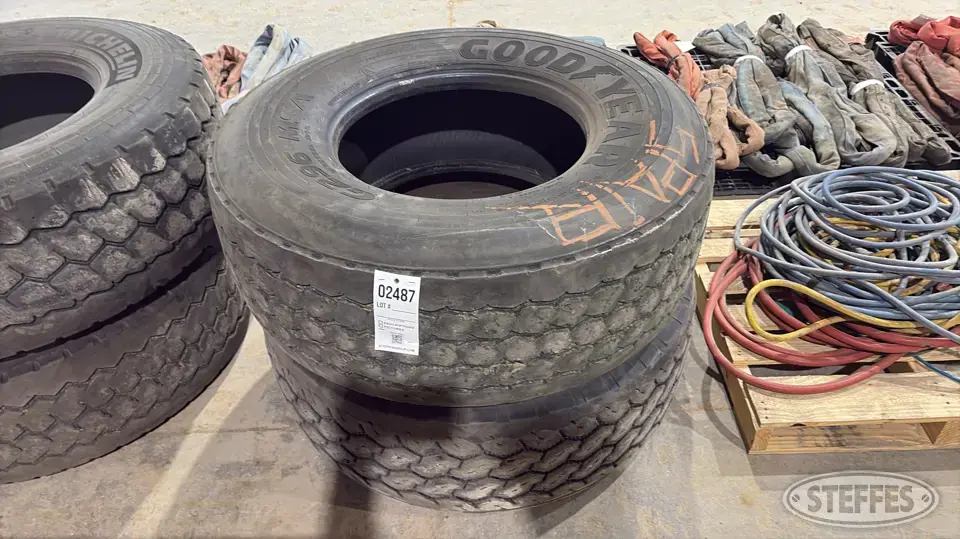 (2) Goodyear 425/65R22.5 tires Truck Tire