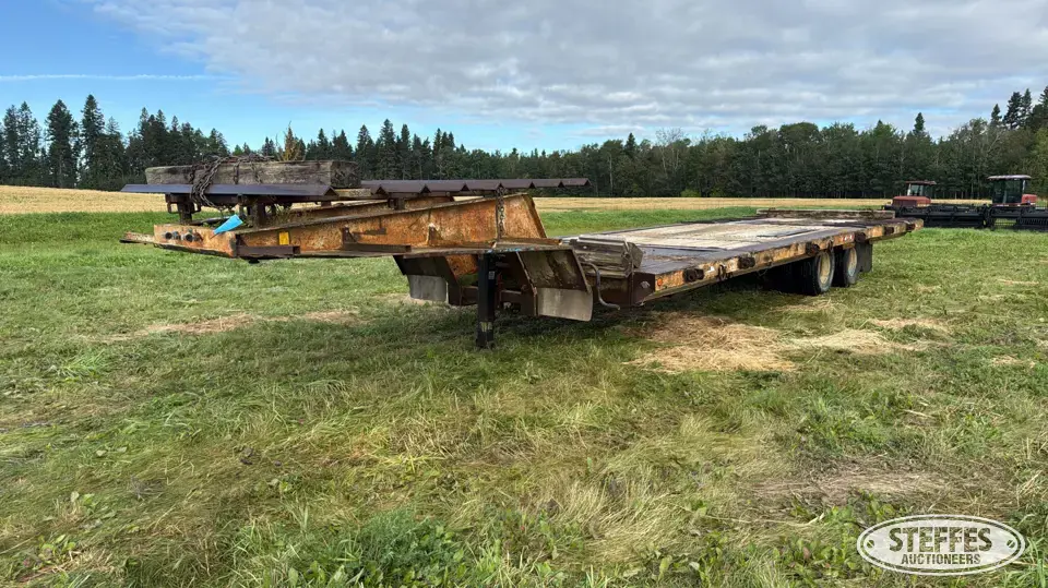 Tandem axle equipment trailer Semi Flatbed Trailer