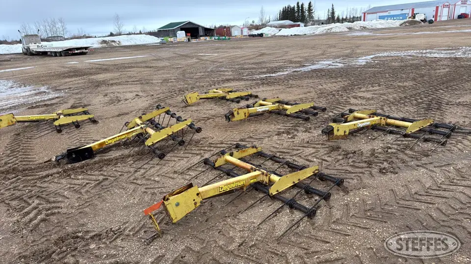 (6) Degelman harrows