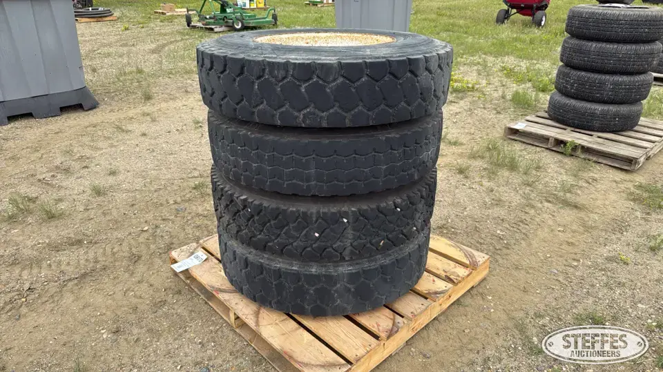 (4) Bridgestone L317 11R22.5 tires Truck Tire