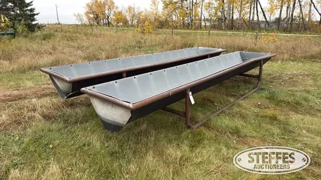 (2) Shop-built feed troughs