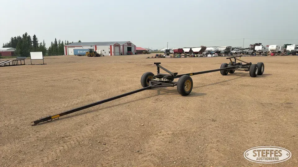 Shop-built tandem axle header trailer