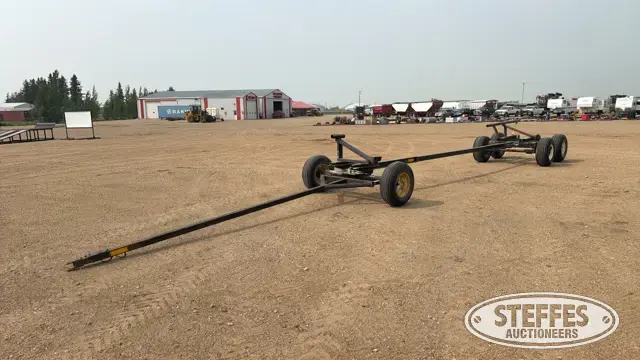 Shop-built tandem axle header trailer