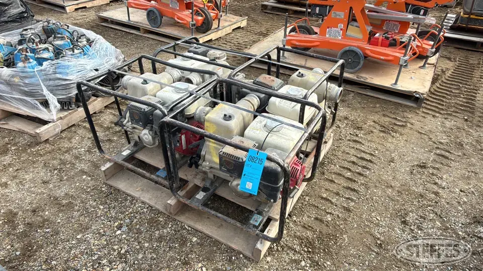 (4) Honda WT30X Construction Pump