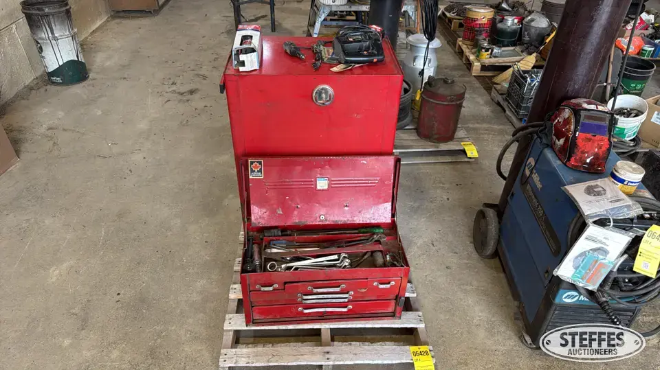 (2) Toolboxes & tools Storage and Bench