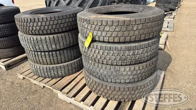 (8) Goodyear 11R22.5 tires