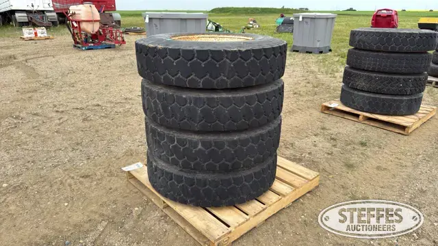 (4) Bridgestone L317 11R22.5 tires
