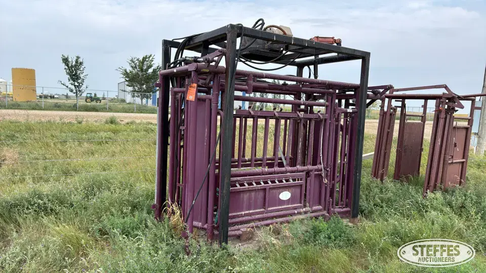 Stampede Steel hyd. squeeze chute Livestock Handling