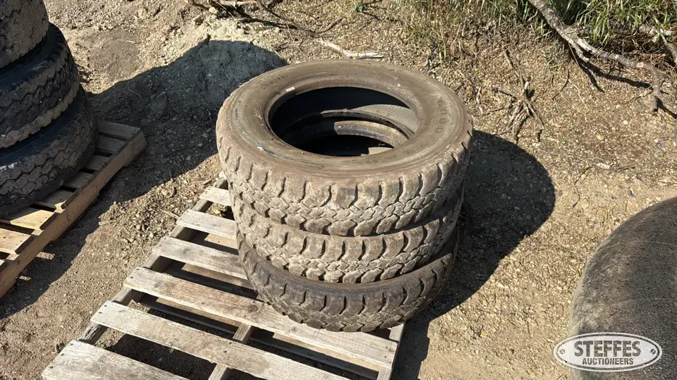 (3) Goodyear 8R19.5 tires Tractor-Implement Tire