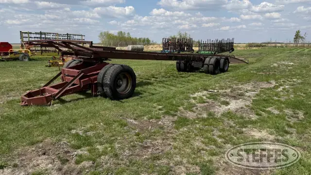 Shop-built tandem axle bale transport