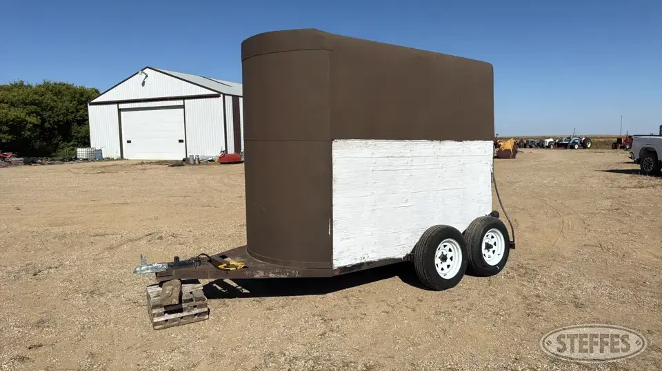 Shop-built tandem axle enclosed cargo trailer