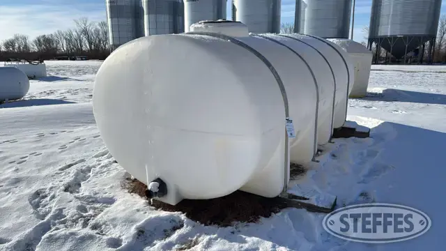 Polywest 1,635 gal. elliptical leg poly tank