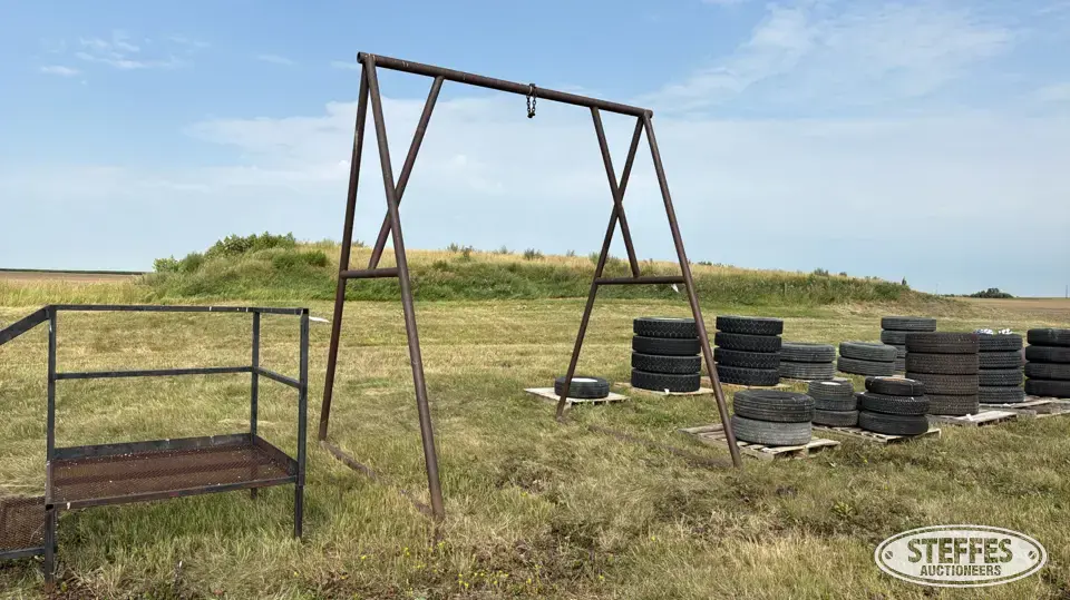 Shop-built stationary gantry frame Farm Support Item