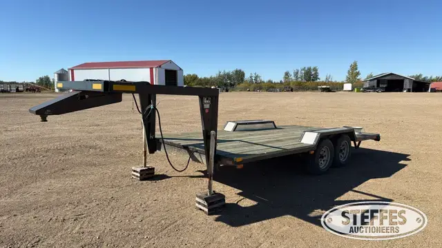 Okanagan tandem axle gooseneck equipment trailer