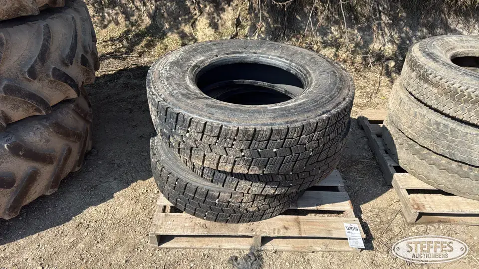 (3) Bridgestone 11R22.5 tires Truck Tire
