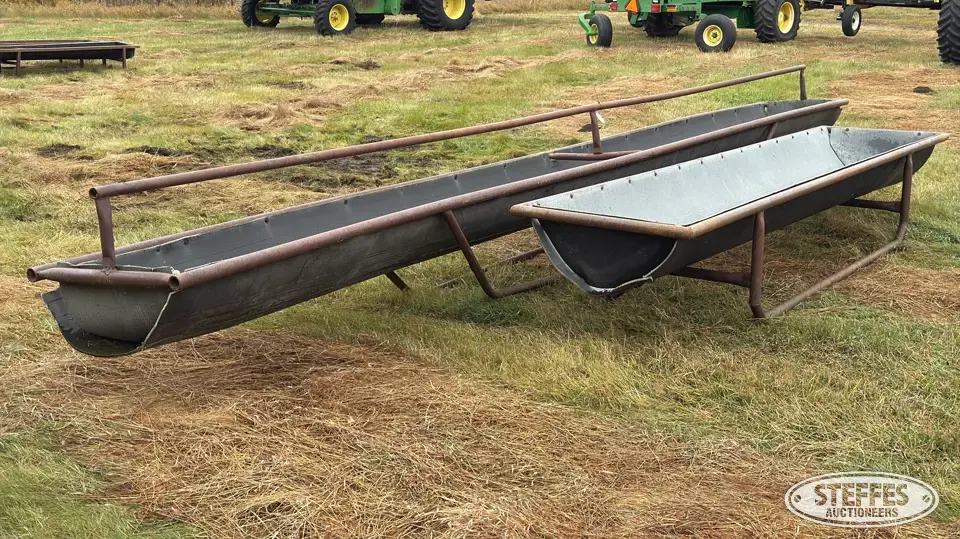 (2) Shop-built feed troughs Feeders and Bunk
