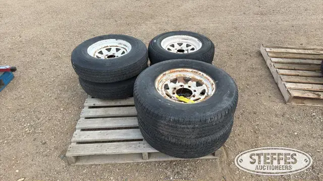 (6) trailer tires & wheels