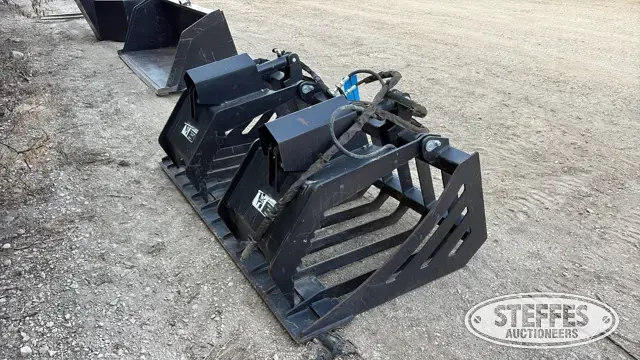Skid steer rock grapple bucket