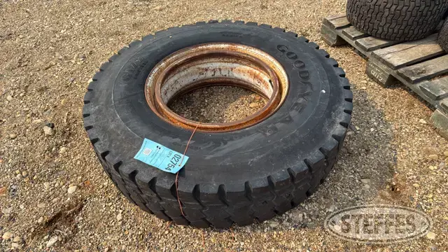 (1) Goodyear 12R22.5 tire