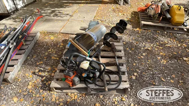 (2) ice fishing augers