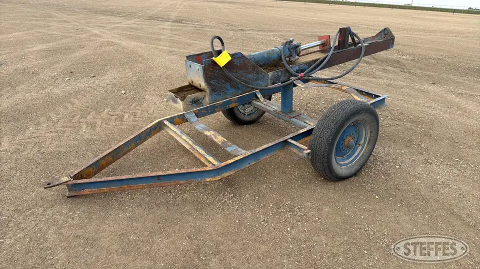 Shop-built hyd. log splitter Farm Support Item