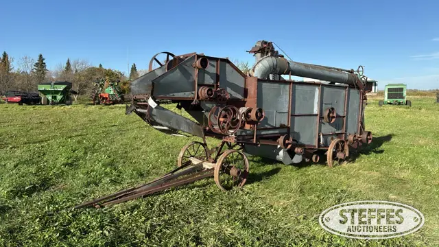Antique threshing machine