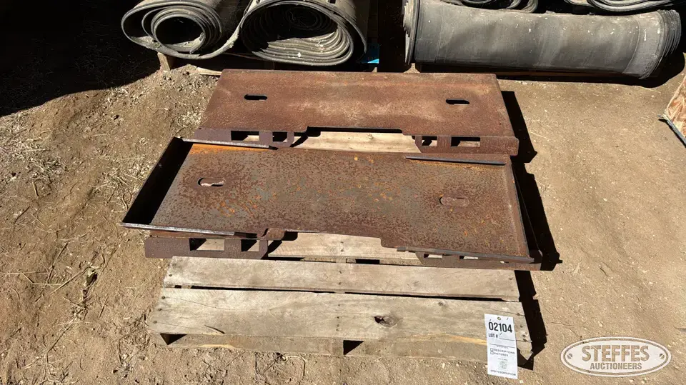 (3) Skid steer plates Ag Equipment Part