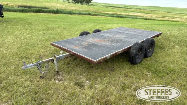 Shop-built tandem axle equipment trailer