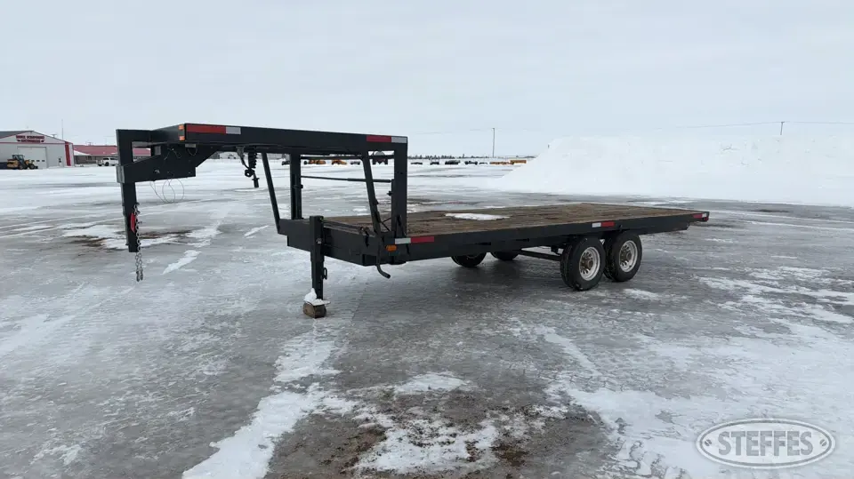 2008 Shop-built tandem axle gooseneck equipment trailer Flatbed Trailer