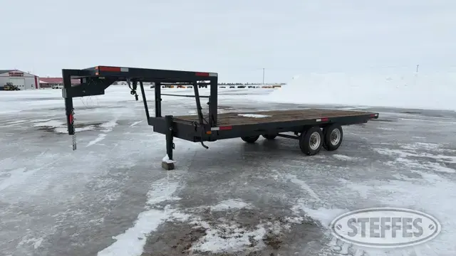2008 Shop-built tandem axle gooseneck equipment trailer