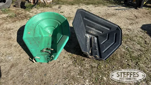 (2) Poly auger hoppers