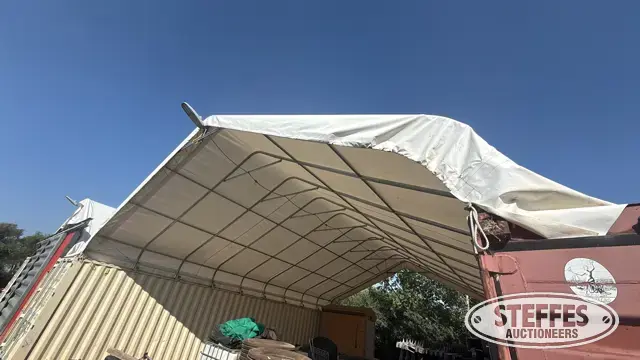 Shipping container shed