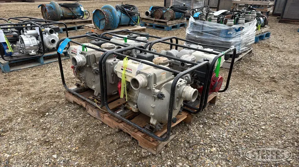 (4) Honda WT30X trash pumps Construction Pump