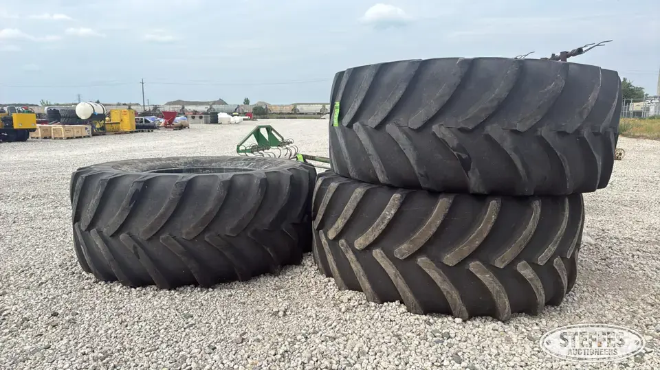 (3) Goodyear DT830 800/70R38 tires Tractor-Implement Tire