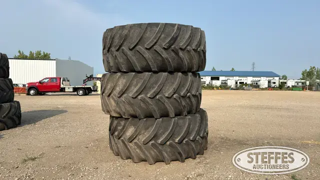 (3) Goodyear DT830 800/70R38 tractor tires