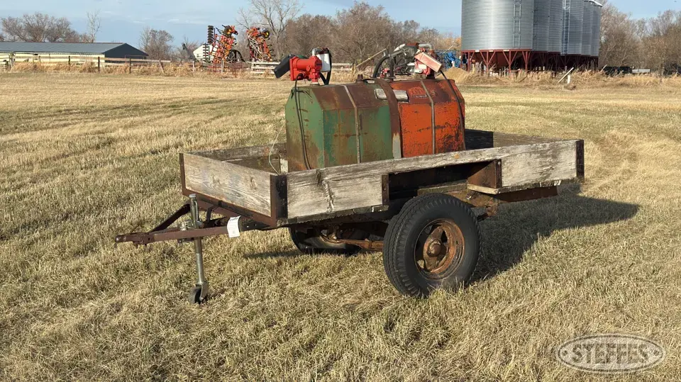 Shop-built single axle fuel trailer Fuel-Lube Trailer