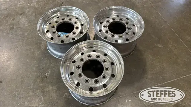 (3) 12.25x22.5 aluminum wheels