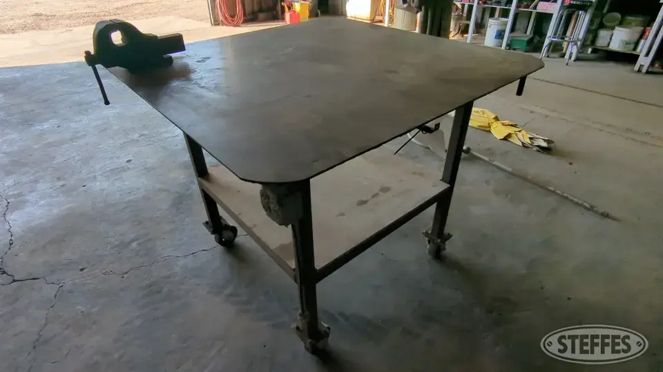 Shop-built welding table Storage and Bench