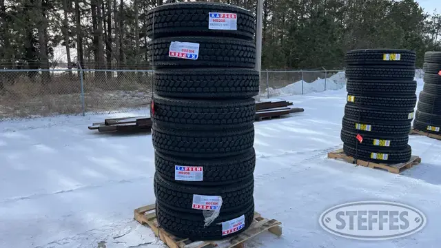 (8) Kapsen 295/75R22.5 tires
