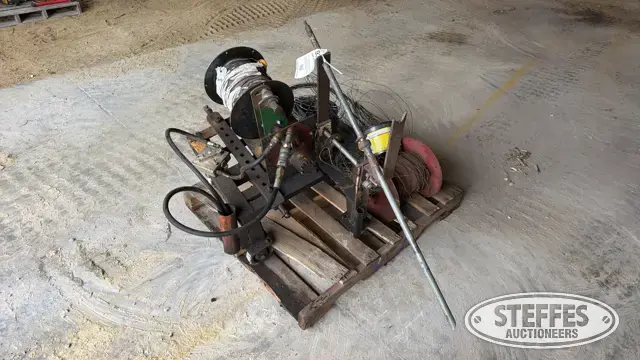 Shop-built hyd. wire reel