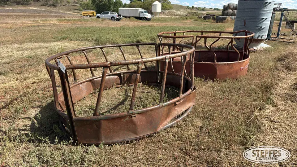 (2) Bale feeders Feeders and Bunk