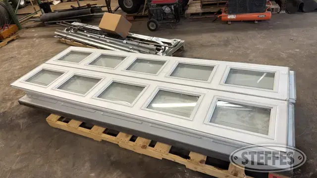 (2) Midland overhead garage doors