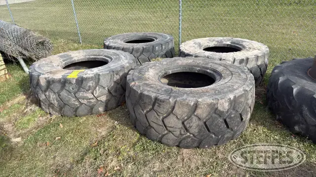 (4) Goodyear 20.5-25 tires