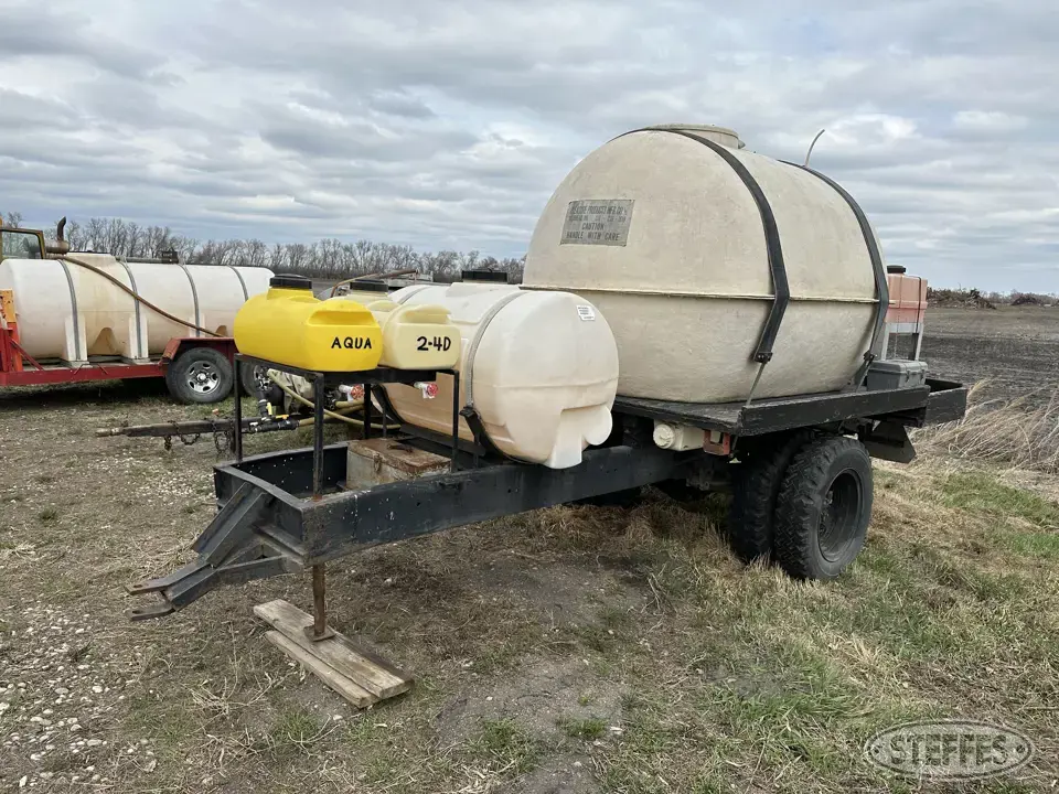 Shop-built single axle bumper hitch tender trailer Water Tender