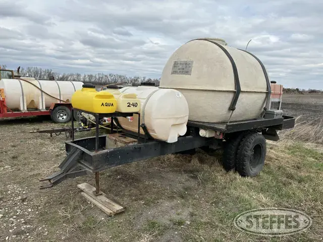 Shop-built single axle bumper hitch tender trailer