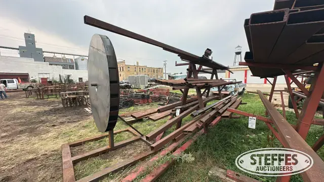 Metal rack w/contents