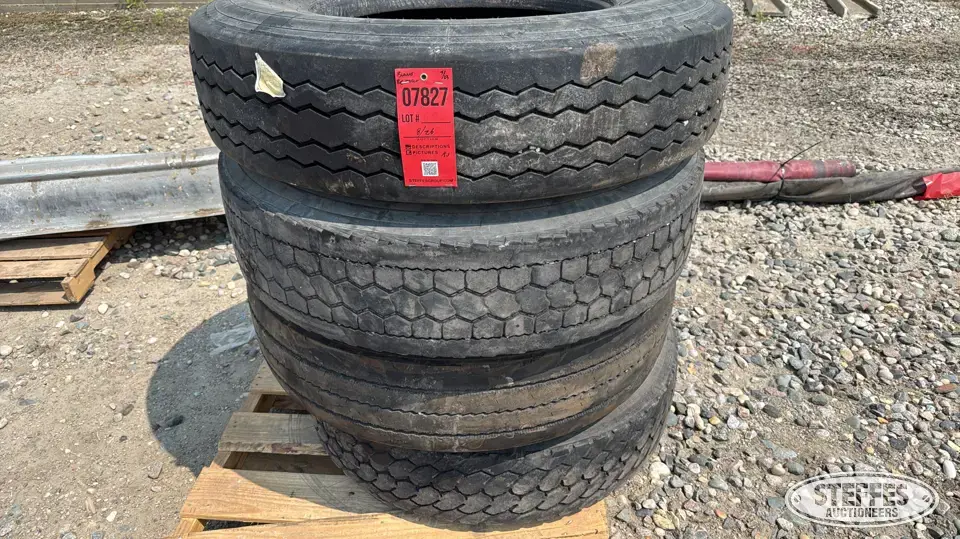 (4) 11R22.5 truck tires