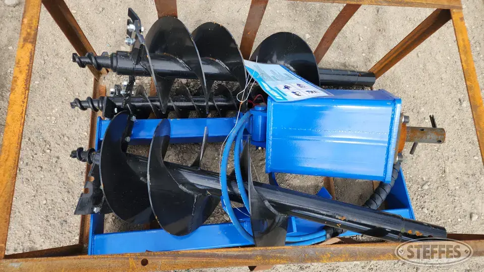 Post hole auger skid steer attachment Skid Steer Augers-Post Driver