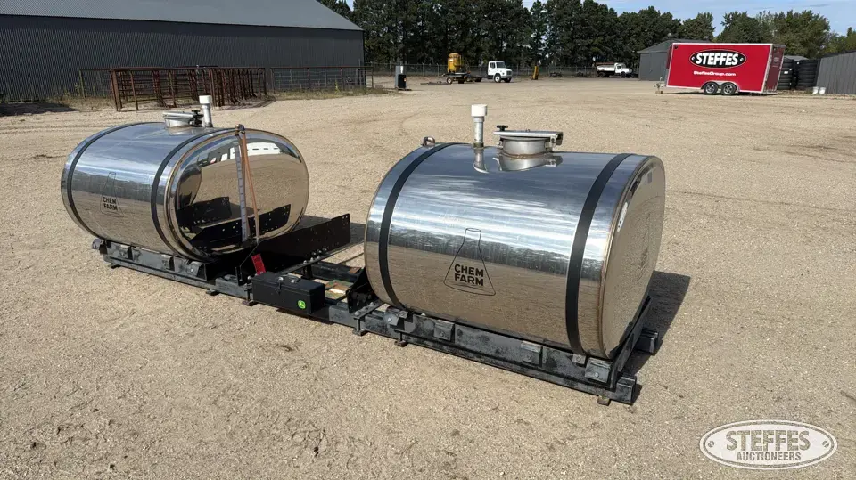(2) Chem Farm SS saddle tanks Stainless Steel Tank